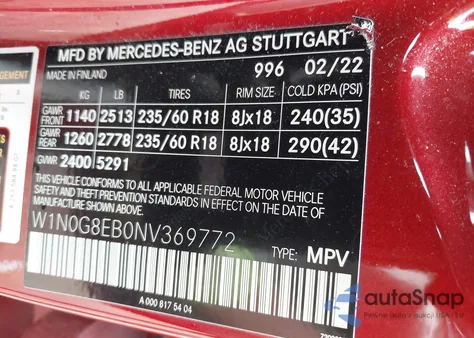 2022 Mercedes-Benz Glc 300 4Matic Suv z USA, uszkodzony, nr VIN W1N0G8EB0NV369772